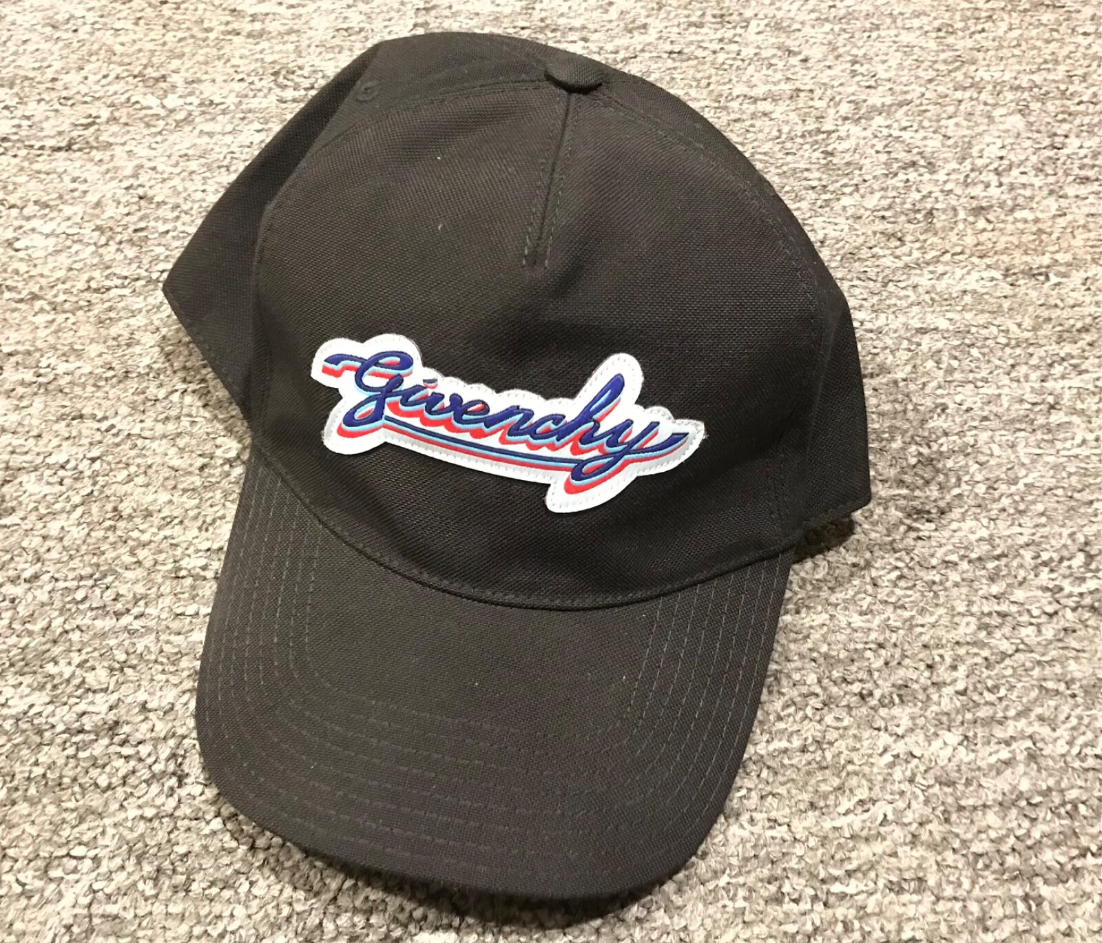 Men Givenchy Black Neon Patch Baseball Cap/Hat One Size Adjustable Italy