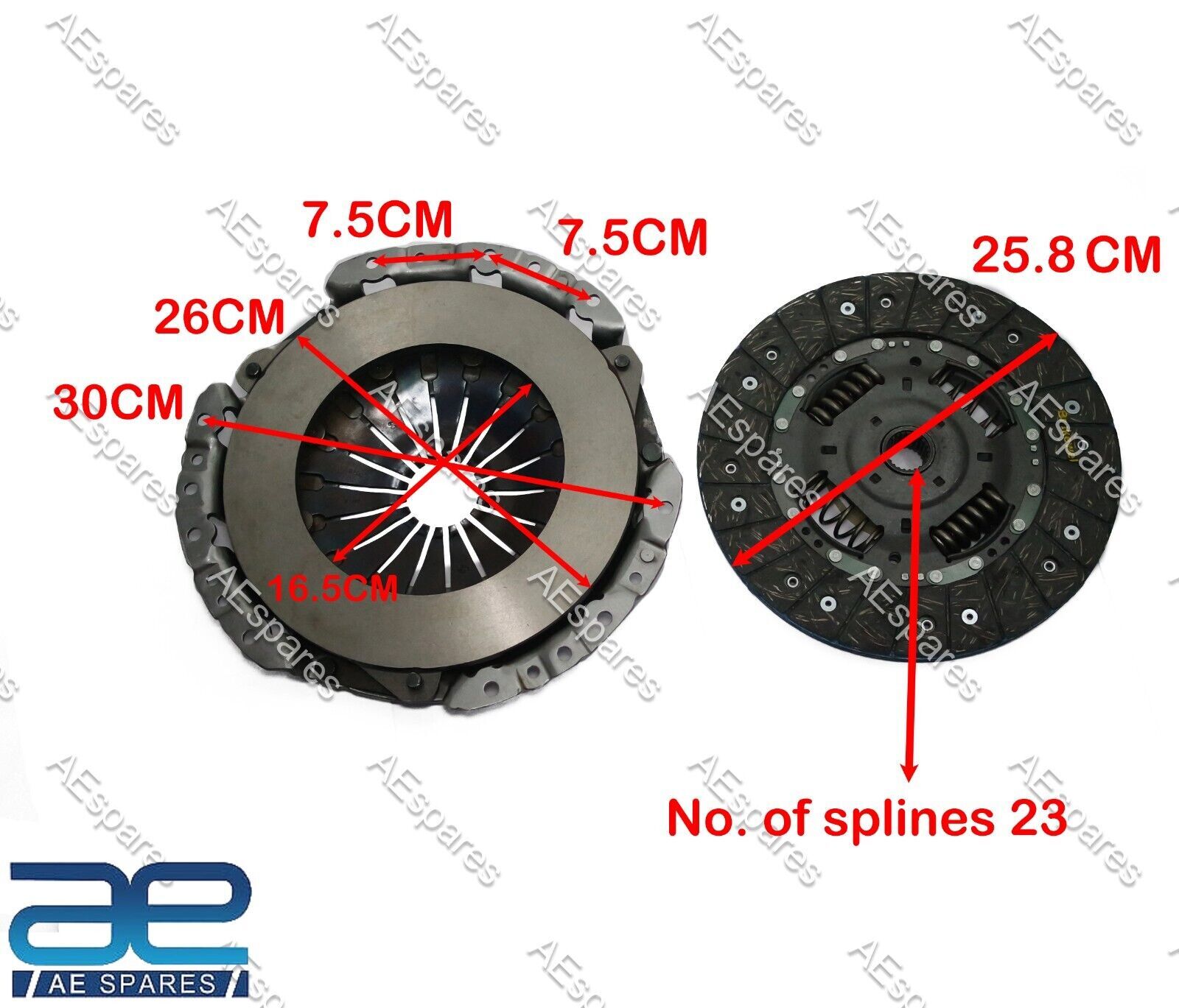 Clutch Kit Disc & Pressure Plate For Tata Sumo Gold 3.0L Car Part 6263127090 