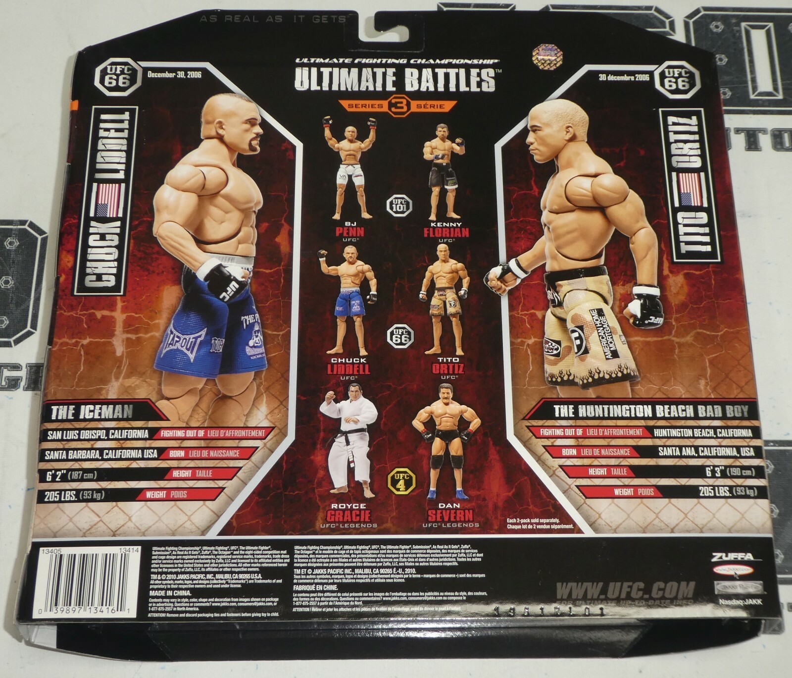 Tito Ortiz Chuck Liddell UFC Jakks Pacific Action Figures Ultimate Battles 3 Set
