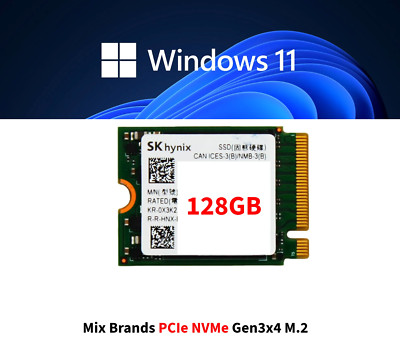 M.2 NVMe SSD 128GB 128 GB EFI Solid State Hard Drive Windows 11 PRO Installed