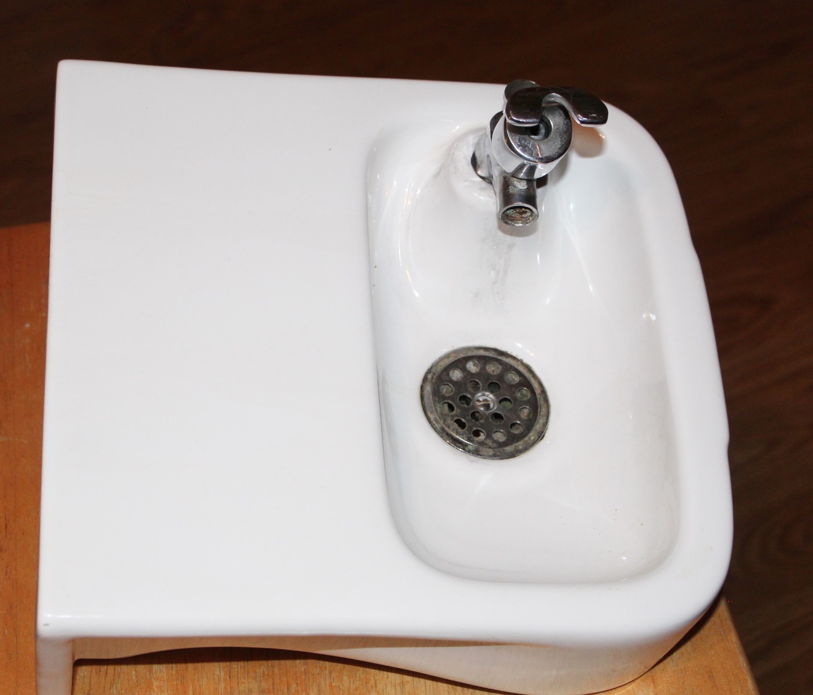 Salvaged Vintage Porcelain Drinking Fountain Wall Mount Century Fountain Unique