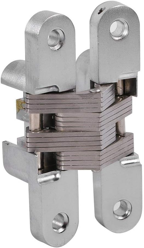 Invisible Folding Door Hinge Zinc Alloy Concealed Cross Hidden Furniture 94mmSet
