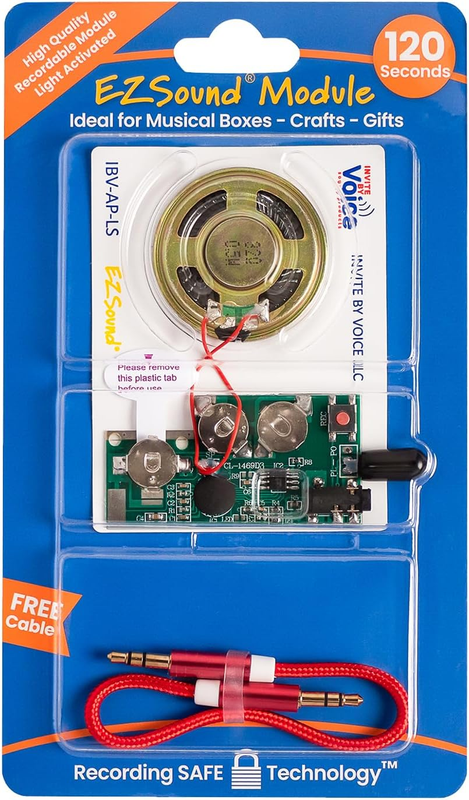 Ezsound Module - Light Activated - Easy to Record - 120 Seconds Recording - High