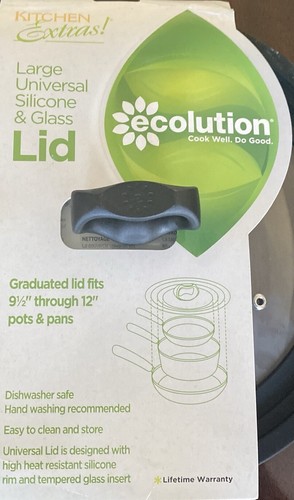 Universal Lid for Pots and Pans, Fits 9.5-Inch to 12-Inch Cookware