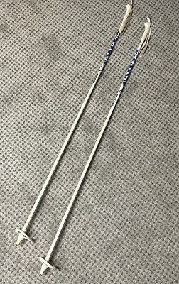 Vintage Exel Nova Cross Country Ski Poles 150cm Made In Finland Blue and White