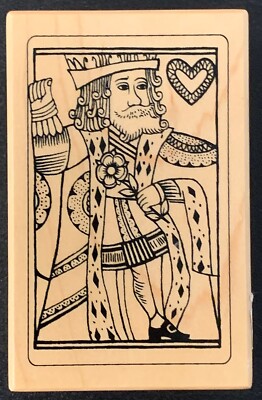 PSX G-3592 King Of Hearts Playing Card Rubber Stamp