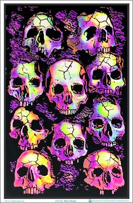 Wall Of Skulls Blacklight Poster 23 x 35