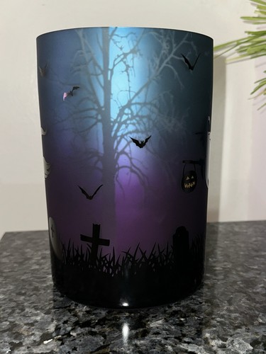 Yankee Candle Halloween Scene Flying Witches Trick Treat Large Jar Candle Holder