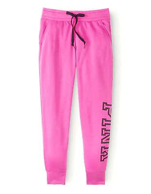 PINK VICTORIA'S SECRET LOGO LOUNGE SKINNY JOGGER SWEATPANTS PANTS