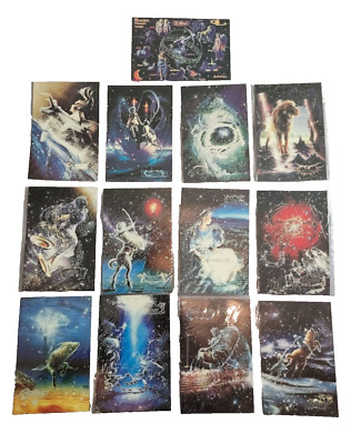 Set of 13 Vintage Horoscope Postcards Printed in Japan Scorpio Leo Aries Taurus