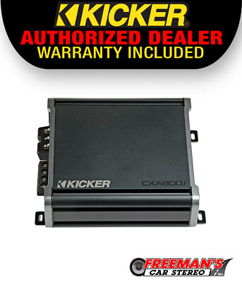 Kicker 46CXA8001 Car Audio Class D Amp Mono 1600W Peak Power Sub Amplifier 