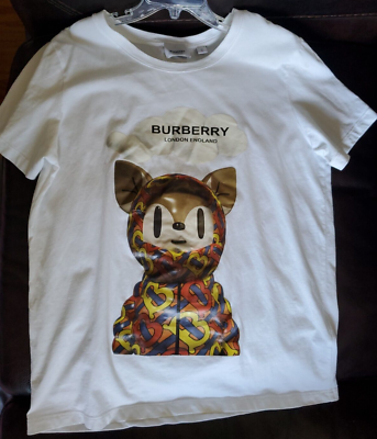 Burberry white short sleeve shirt sale
