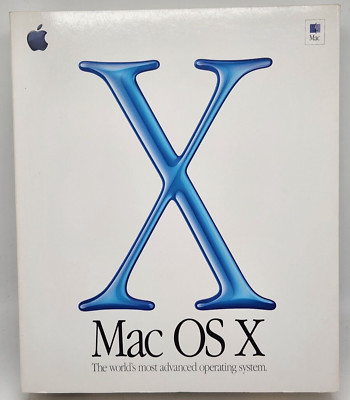 MAC OS X 10.0 9.1 RETAIL FULL BIG BOX M7686LL/A DEVELOPER TOOLS MACINTOSH APPLE