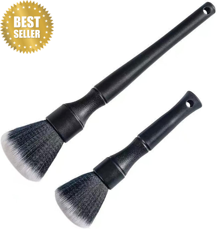 Auto Detail Brush Kit - Ultra-Soft Detailing Brushes for Elegant Surfaces, No Sc