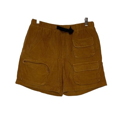 Without Walls Corduroy Utility Shorts Men S Tan Belted 4 Pocket Relaxed Gorpcore