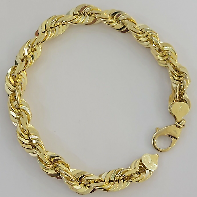 10k solid gold rope bracelet deals