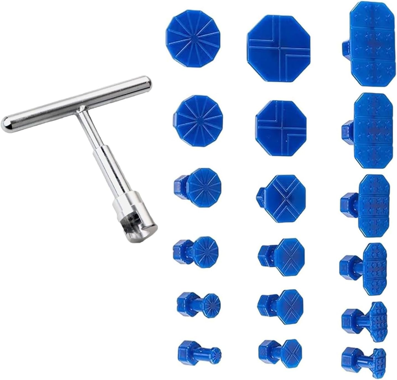 Paintless Dent Removal Rods Kit 1 PCS Paintless Dent Repair Rods and 22 PCS Tips