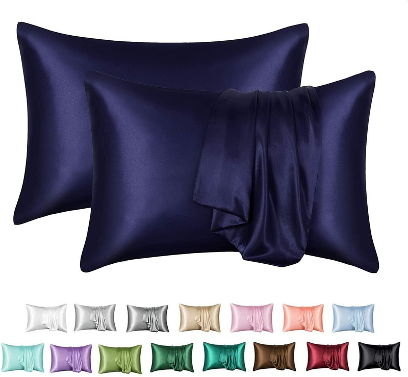 2 Pack Silk Satin Pillowcase Silky Pillow Cases For Hair And Skin Cushion Cover