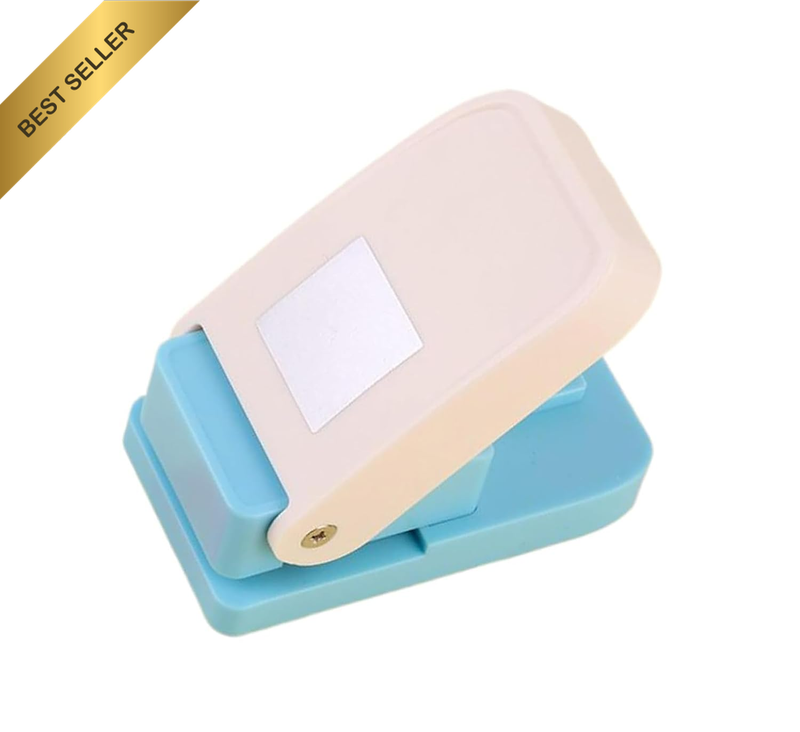 Handmade Square Hole Punch, Lever Paper Puncher for Crafting, Scrapbooking, Mini