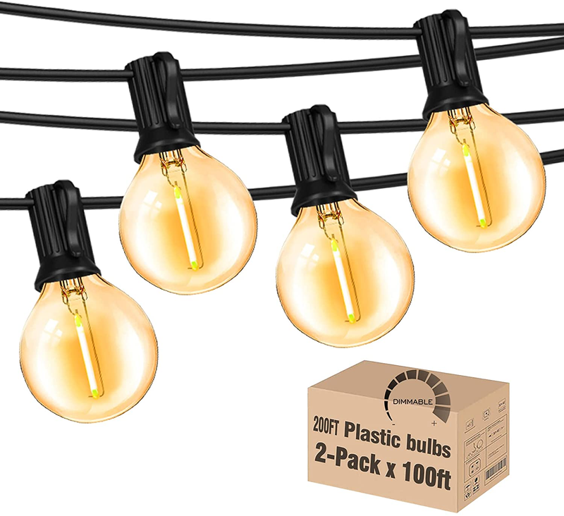 Outdoor String Lights 200FT Waterproof Globe String Lights w