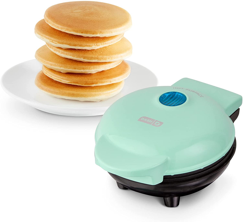Round Electric Griddle For Individual Pancakes Non Stick Aqu