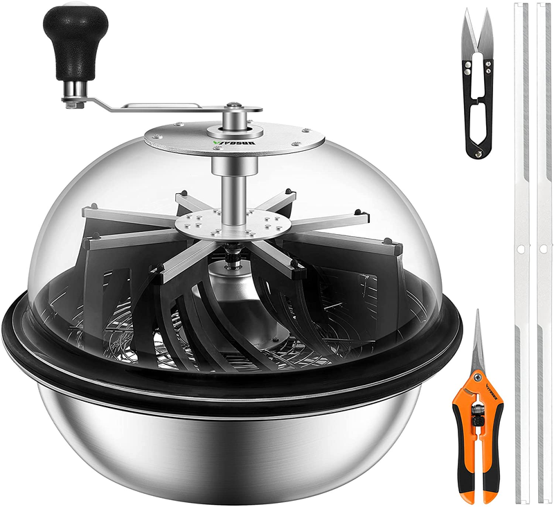 VIVOSUN 19 Inch Bud Leaf Bowl Trimmer with Clear Visibility Dome, Sharp Stainles
