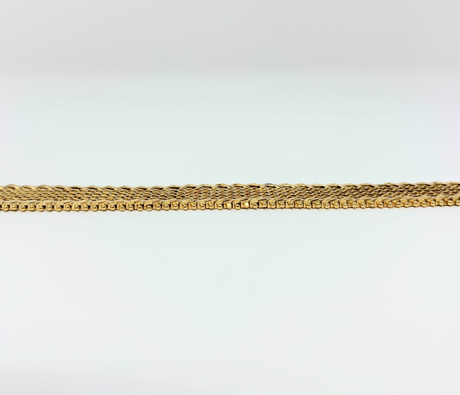 14k Imperial Gold IG Diamond Cut 23.8g Riccio Foxtail Link Bracelet 7 Inches