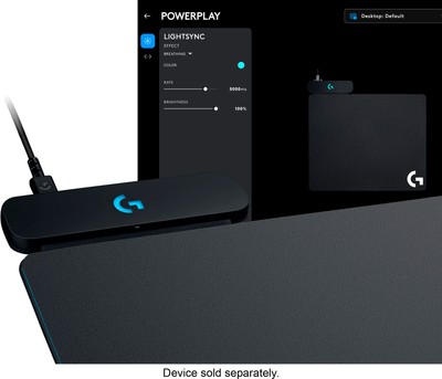 Logitech - POWERPLAY Wireless Charging System for Select Gaming Mice - Black