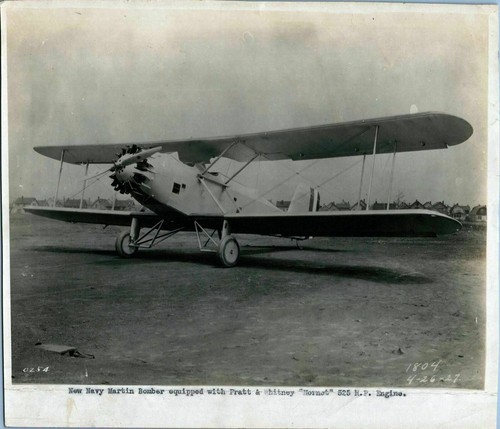 MARTIN XT4M-1 NAVY BOMBER LARGE VINTAGE PHOTO