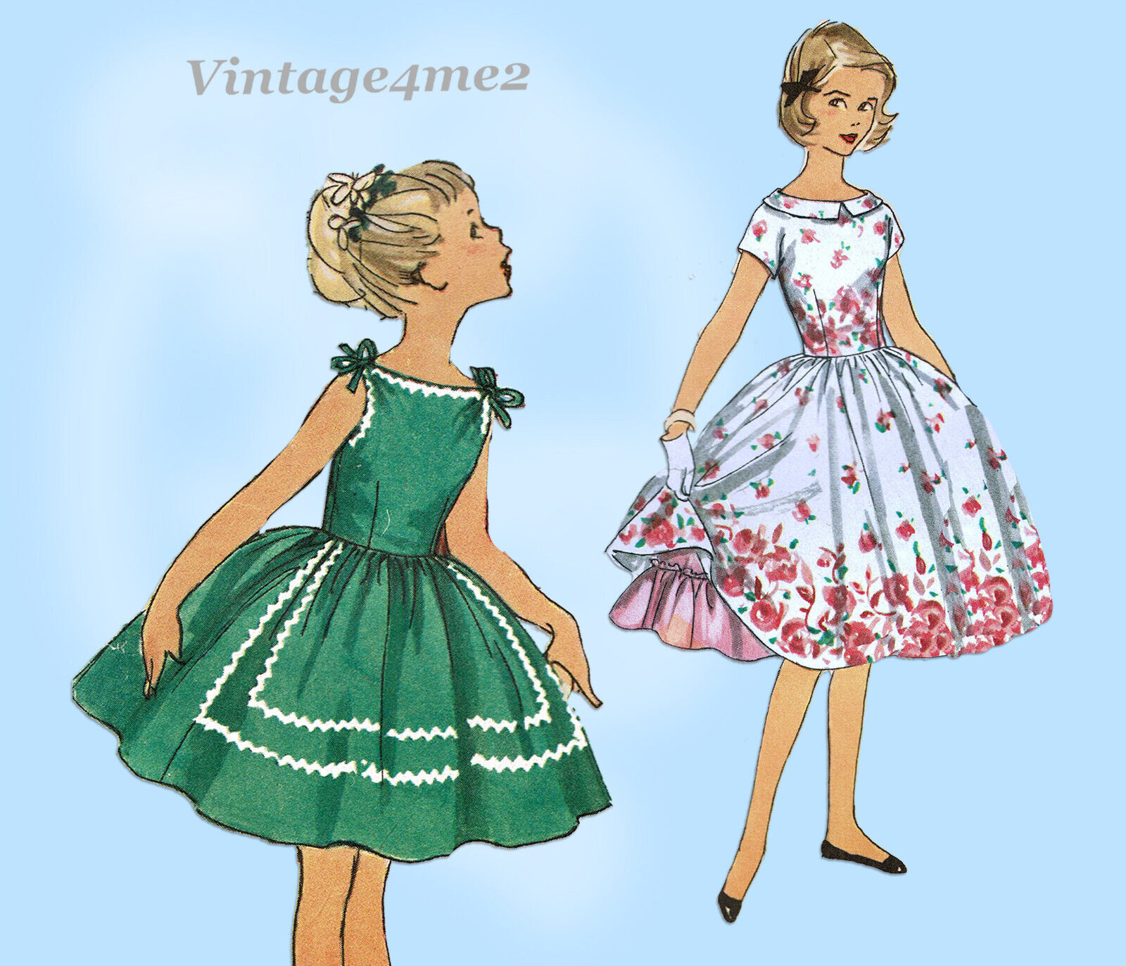 1950s Vintage Simplicity Sewing Pattern 1560 Cute Little Girls Party Dress Sz 8 | eBay 1950s Vintage Simplicity Sewing Pattern 1560 Cute Little Girls Party Dress Sz 8 | eBay