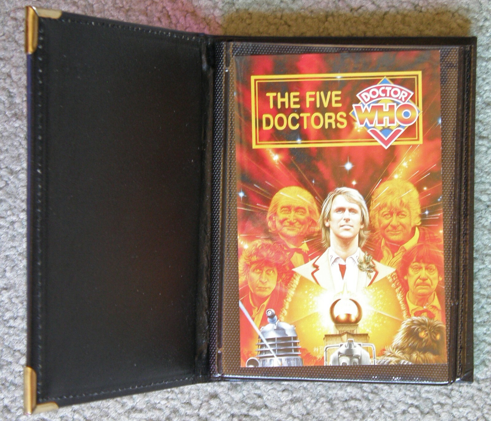 DR WHO BBC LEATHER POSTCARD ALBUM AND DIARY ~ BOTH FROM ENGLAND  RARE