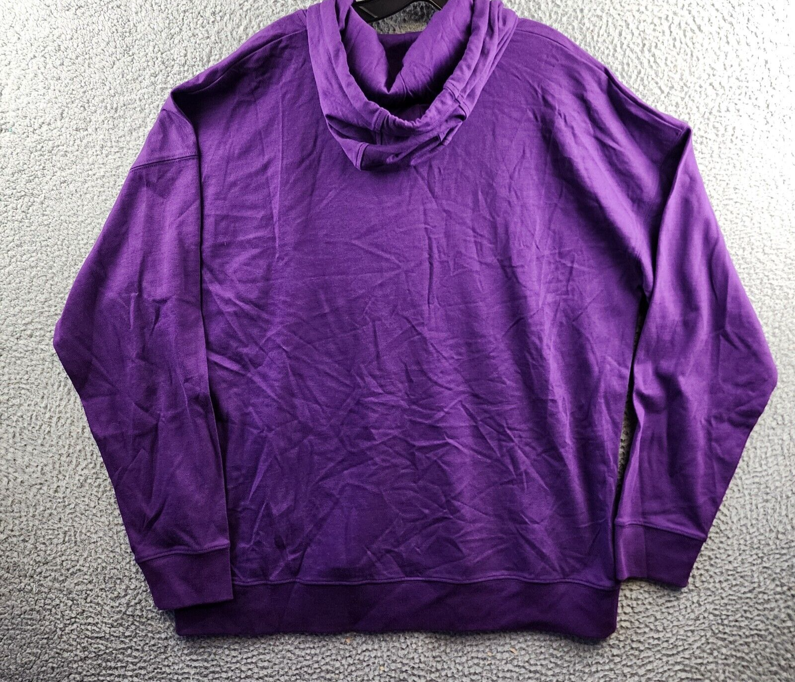 Karl Lagerfeld Paris Studded Diamond-Shaped Logo Hoodie Men's L Purple Pullover - Picture 13 of 15
