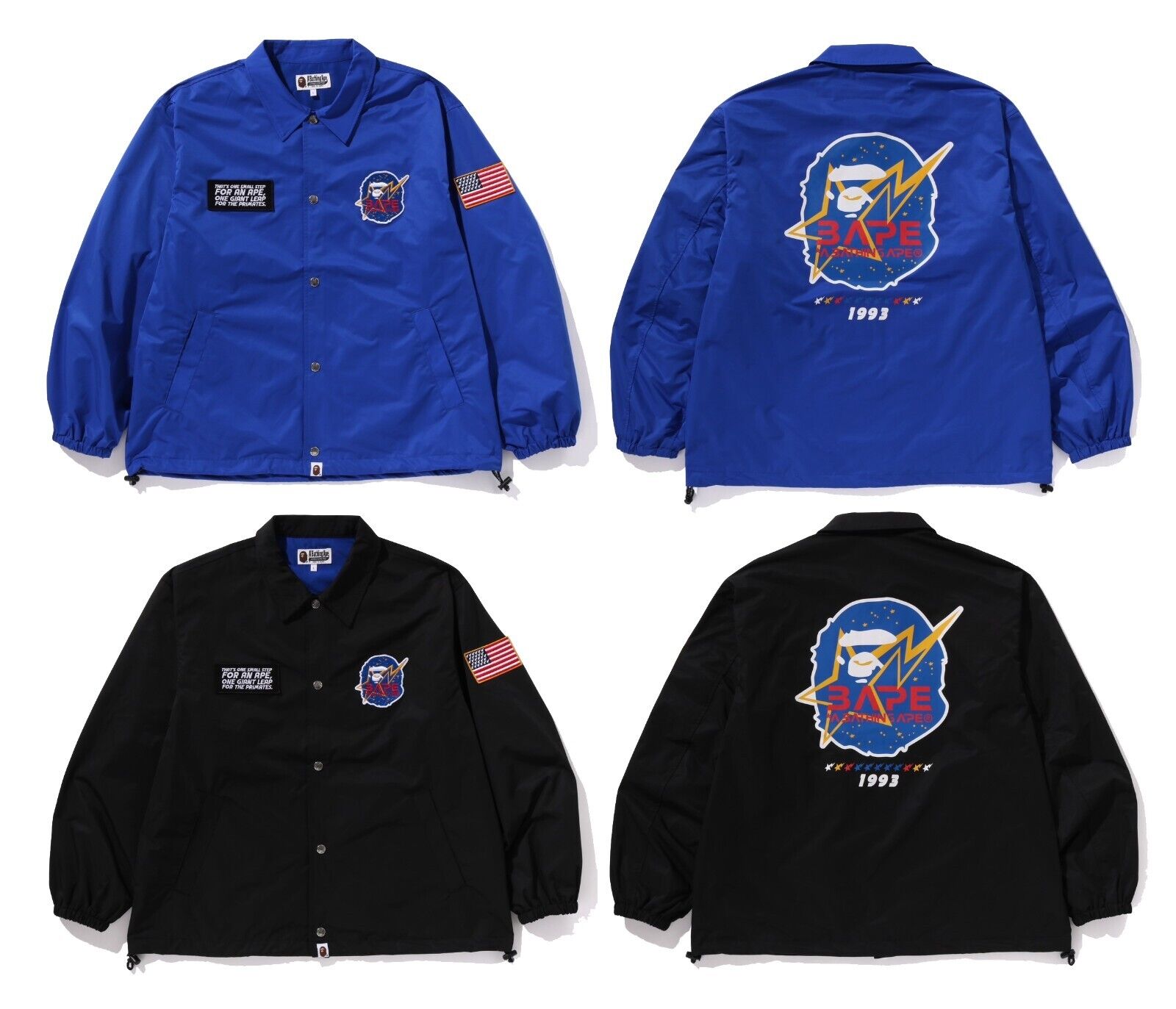 A BATHING APE Men's SPACE APE RELAXED FIT COACH JACKET A BATHING APE Men's SPACE APE RELAXED FIT COACH JACKET
