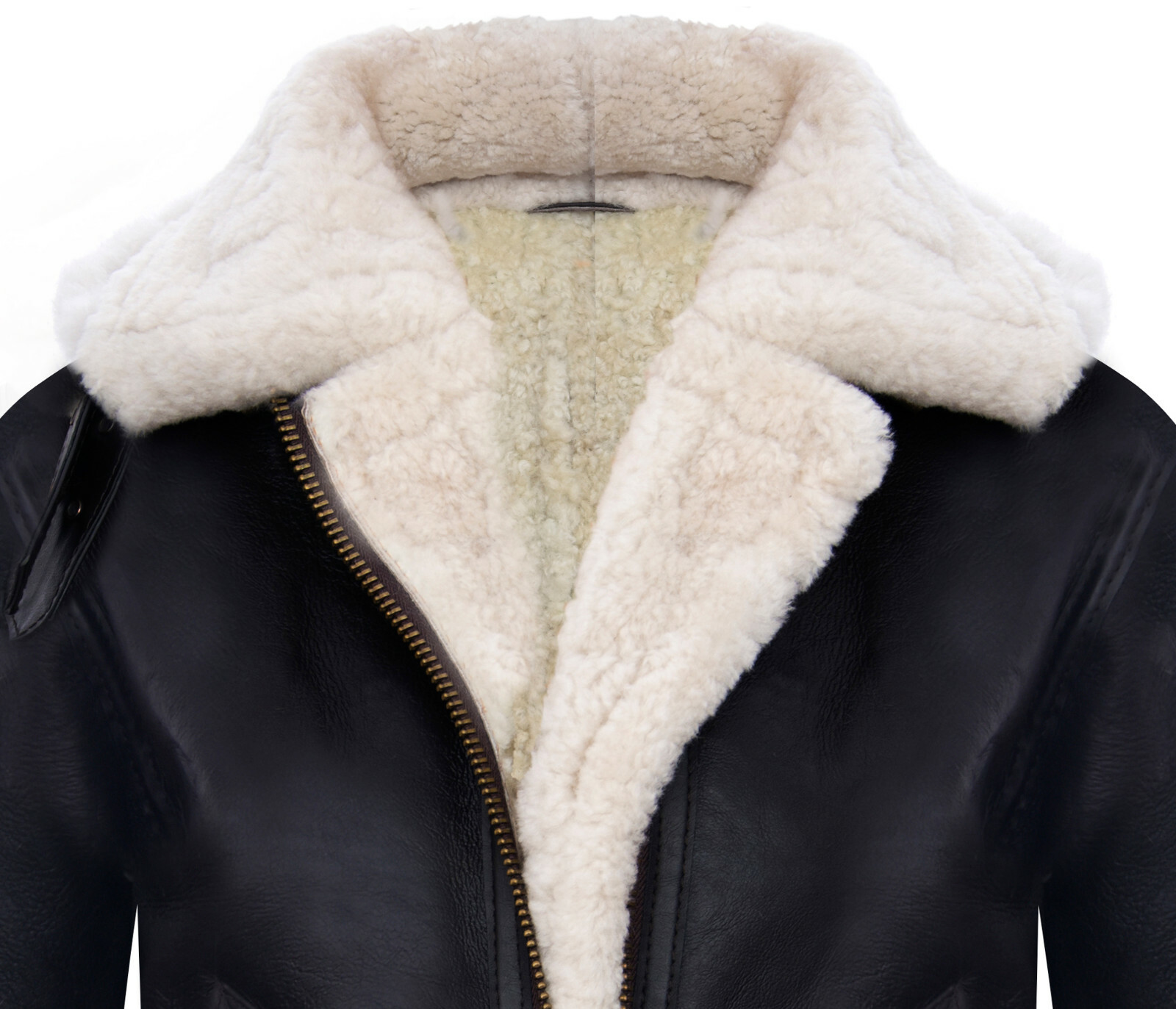 Pre-owned Raf Aviator Womens Hooded Sheepskin Jacket B3 Flying Leather  Pilot Brown Cream