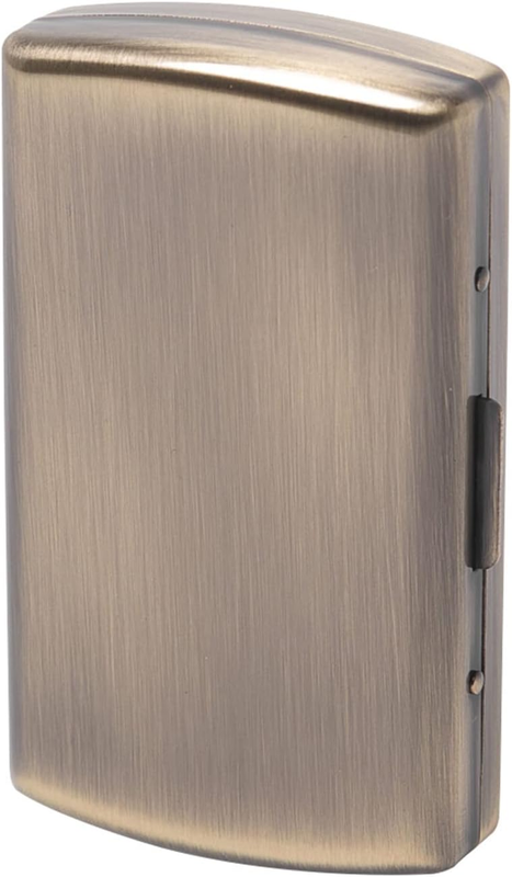 Vintage Slim Metal Cigarette Case & Dispenser - Small Cigarette Holder Case/Box,Fit for 85Mm Cigarettes 12Pcs-Does Not Fit 100S or Credit Cards (Bronze)