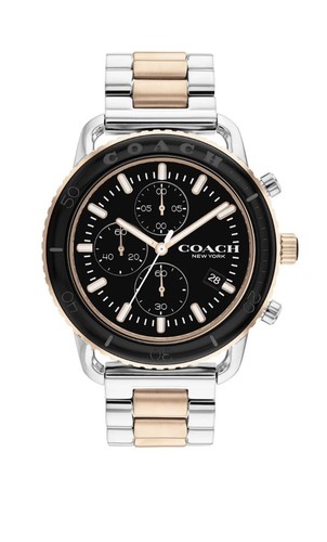 COACH ゴールド (2点) Men's Coach Jackson Gold-Tone IP Chronograph Watch with