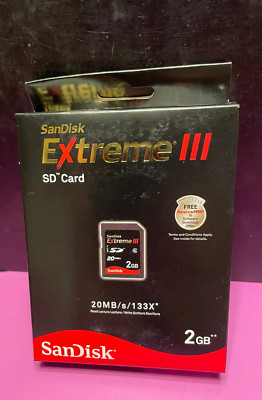 SanDisk Extreme III 2GB SD Card - SDSDX3-002G-A21 - 20MB/s 133X - Class 6