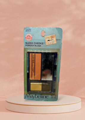Vintage 1980's NOS MAYBELLINE Sleek Cheeks Powder Blush PINK MIST 335TB-01 
