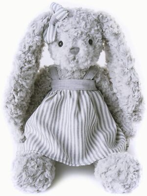 12 Inch Gray Plush Rabbit, Cute Bunny Rabbit Plush Animal Toy