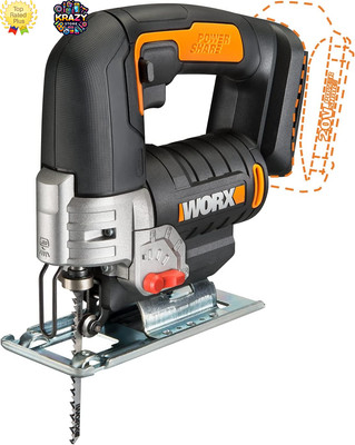 Worx 20V Power Share Jigsaw WX543L.9 Tool Only Orbital Function Variable Speed