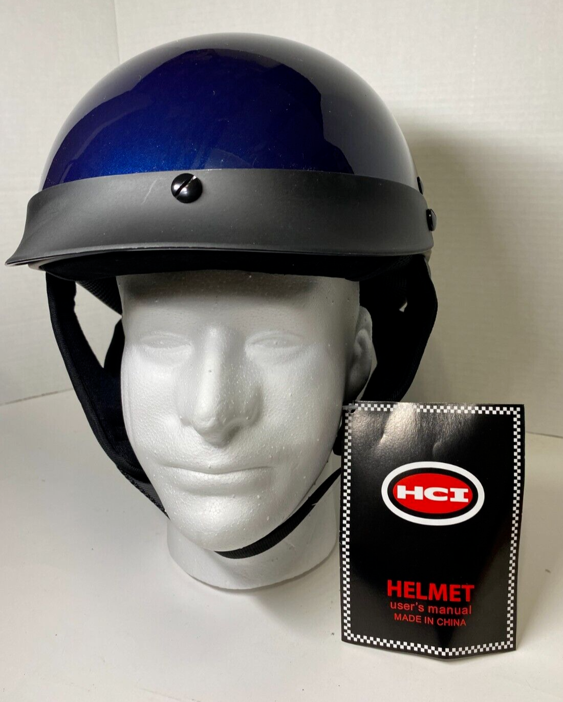 Helmet City HCI 100 Helmet DOT Approved Midnight Blue Size
