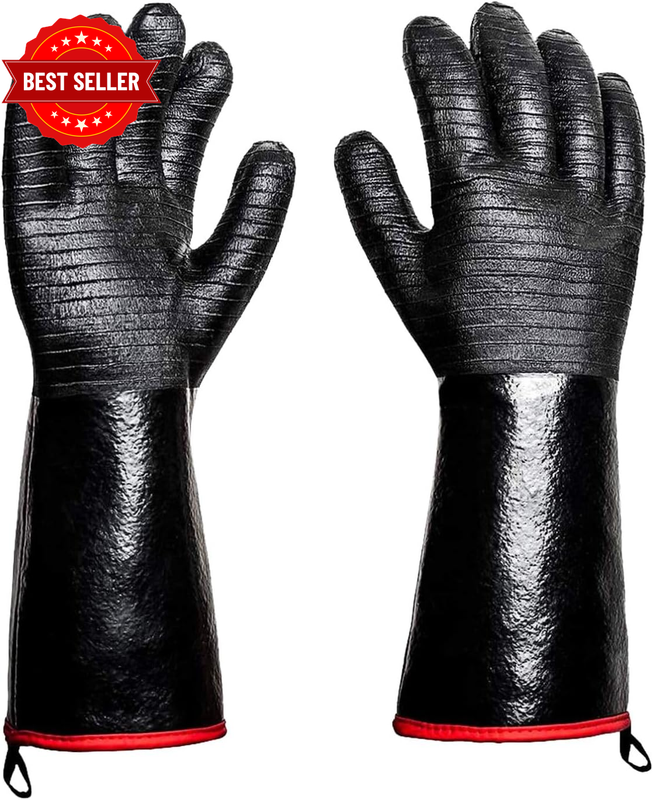 High-Temperature Resistant Barbecue Gloves, Oil-Resistant and Waterproof Neopren