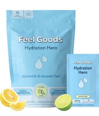 Feel Goods Hydration Hero -1,000mg Electrolytes Powder, Sugar Free15 Tasty Drink