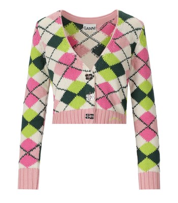 

Кардиган Женский Многоцветный Алмазный Кардиган Ganni Graphic, Multicolor