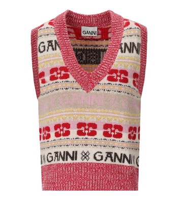 

Женский многоцветный жилет Ganni Graphic, Multicolor