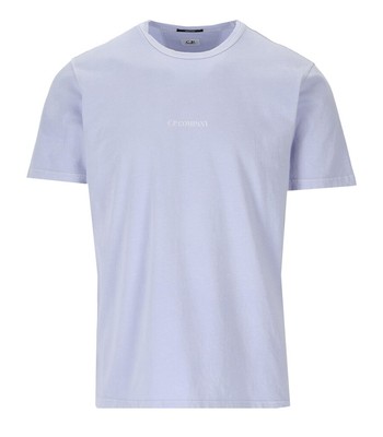 

Cp Company Jersey 24/1 Resist окрашенная светло-голубая футболка для мужчин, Light blue, 14CMTS142A-005431R-750