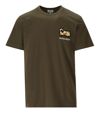

Мужская зеленая футболка Woolrich Camo Sheep в стиле милитари, Зеленый, CFWOTE0087MRUT2926-614