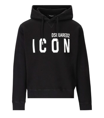 

Dsquared2 Be Icon Cool Black Hoodie Man, Черный