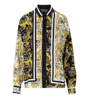 

Versace Jeans Couture Logo Couture Бело-черная рубашка Женская, Белый