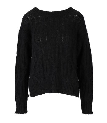 

Джемпер с круглым вырезом Twinset Black Braid Woman, Черный